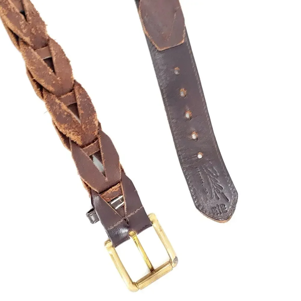Zele Atlanta Sz S Women's Braided Leather Brown Casual Links